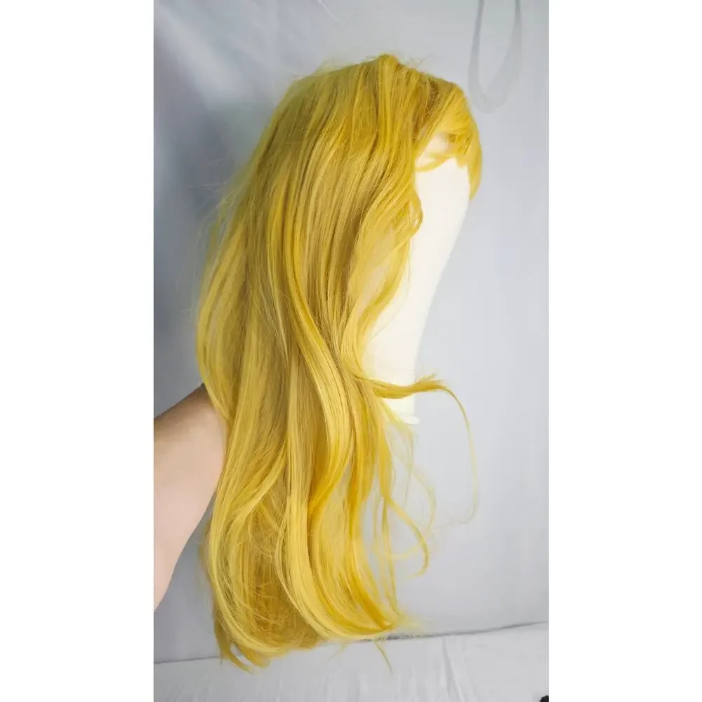 Golden Blonde Mermaid Princess Cosplay Wig Crown Adult Halloween Costume Set